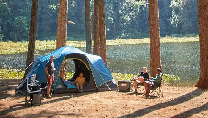 Coleman Skydome Camping Tent with Dark Room Technology..