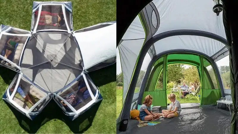 Ozark Trail Tent vs Coleman Tent - top picture showing tents from the two brands.