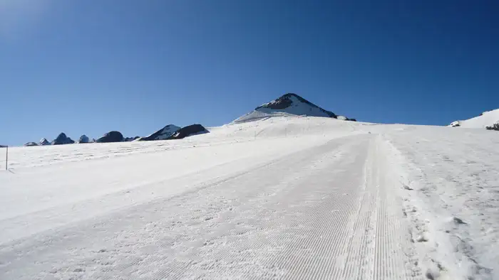 Summer skiing area at Stelvio Pass.