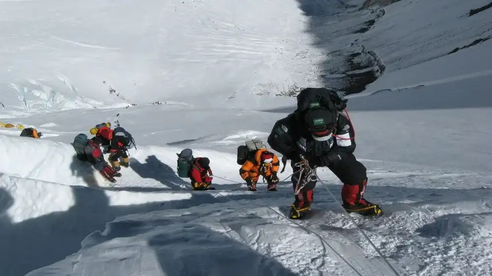 Climbers on Everest.