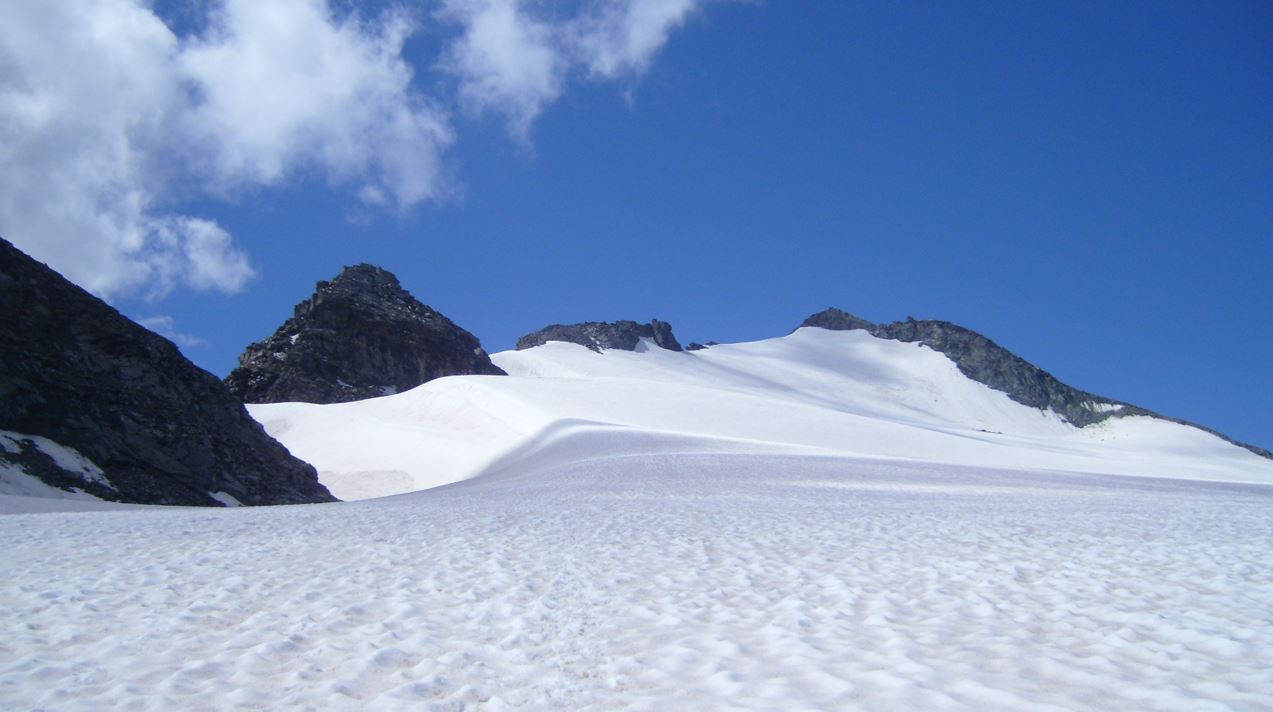 Rosablanche glacier in Swiss Alps. 
